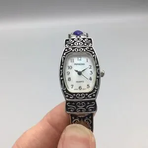 Persona Watch Women 20mm Scroll Colorful Stone Open Cuff Persona Watch Women 20mm Scroll Colorful Stone Open Cuff New  main image 3